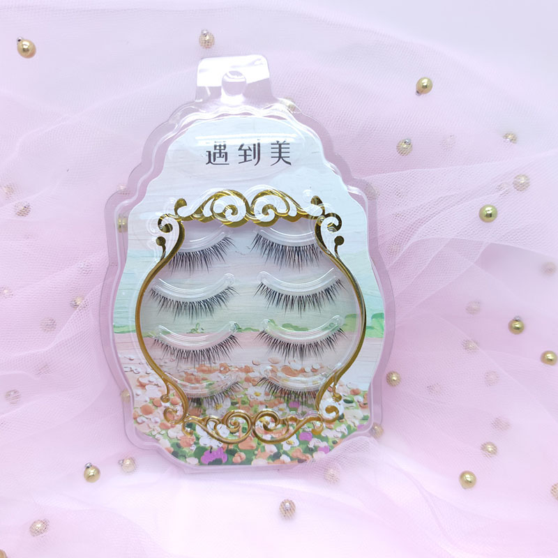 3D Faux Mink Lashes 4 pare argi eta garbi bolumen astintzen sintetikoak