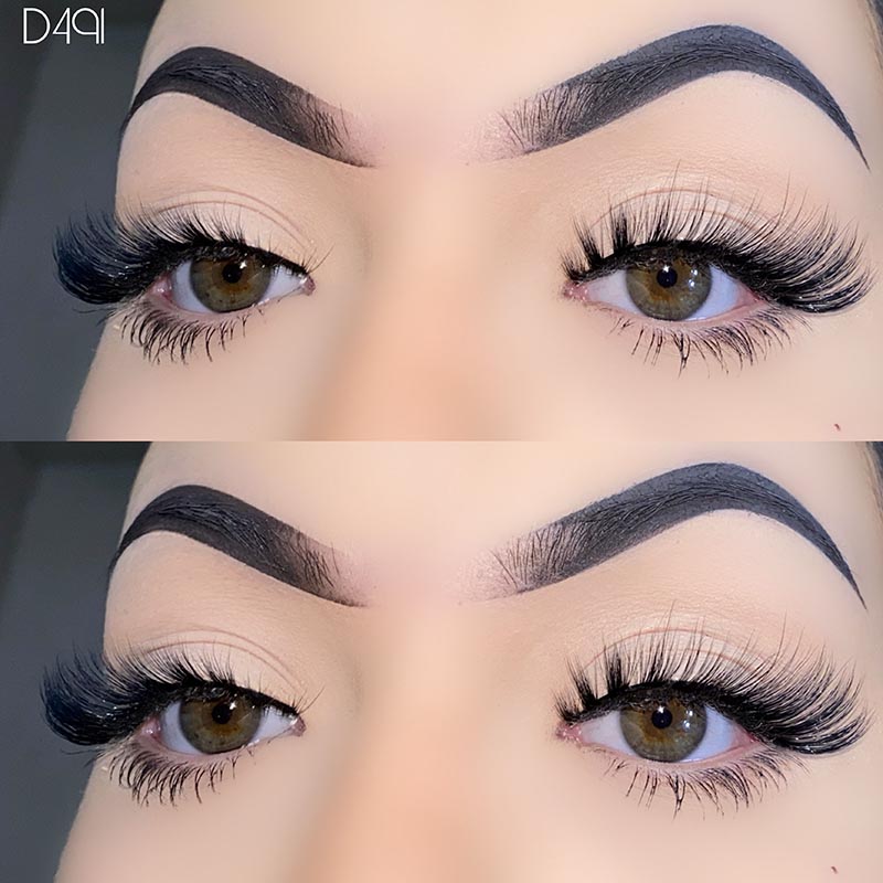 Itxura naturala L Curl Mink Fluffy Cat Eye Lashes
