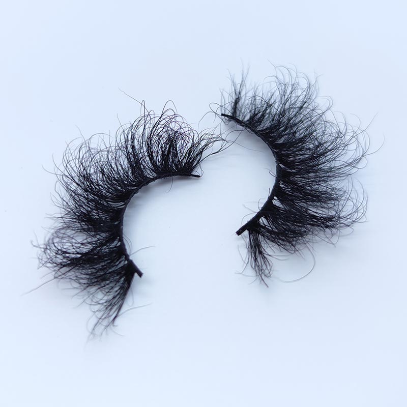 Real Mink Lashes Fluffy False Eyelashes D Curl Dramatic Fake Lashes